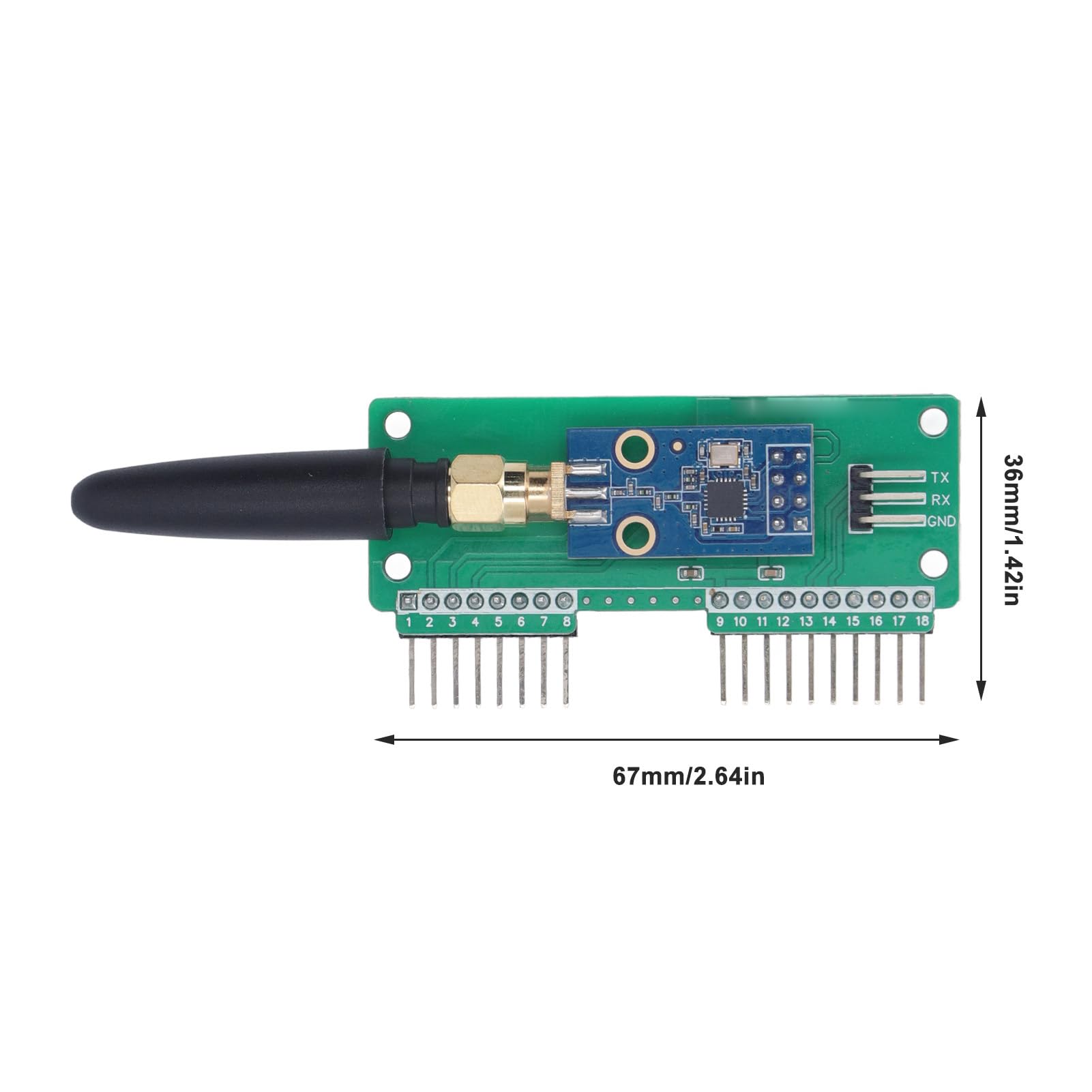 Módulo CC1101 de 433 MHz para Integración Flipper Zero, Rango Extendido, Alta Seguridad, Diseño de Fácil Instalación, Módulo SubGhz, Placa PCB