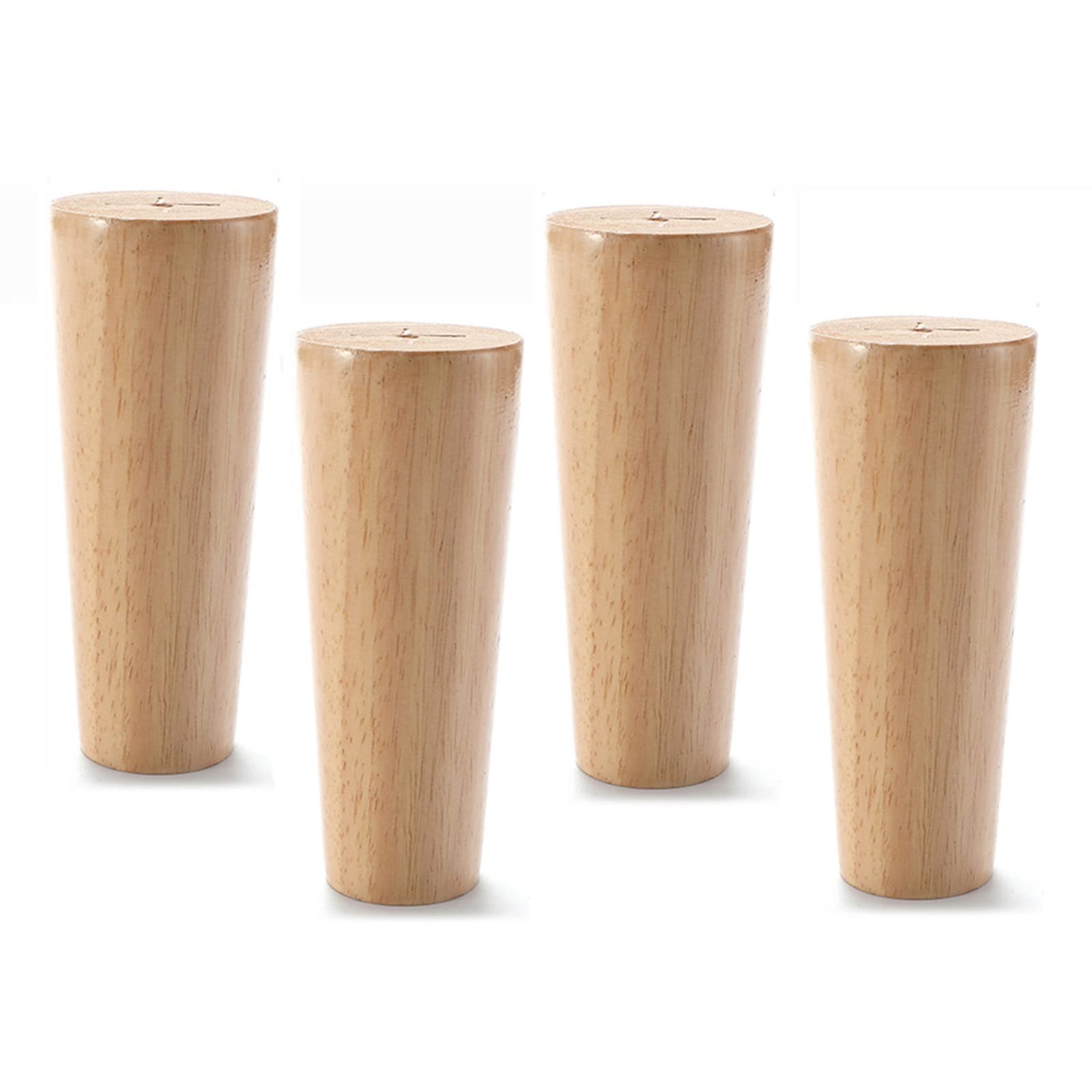 Patas de madera pulida para muebles y sofás con placas de montaje