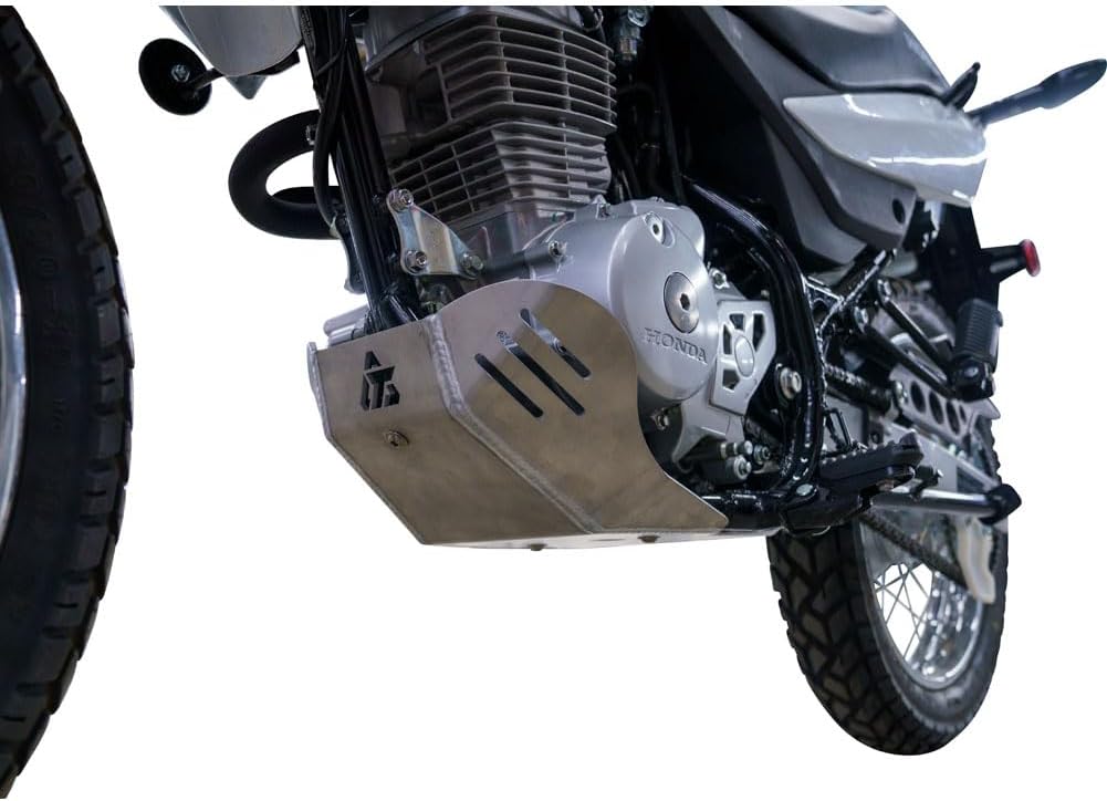TUSK Aluminum Skid Plate Silver for Honda XR150L 2023-2024