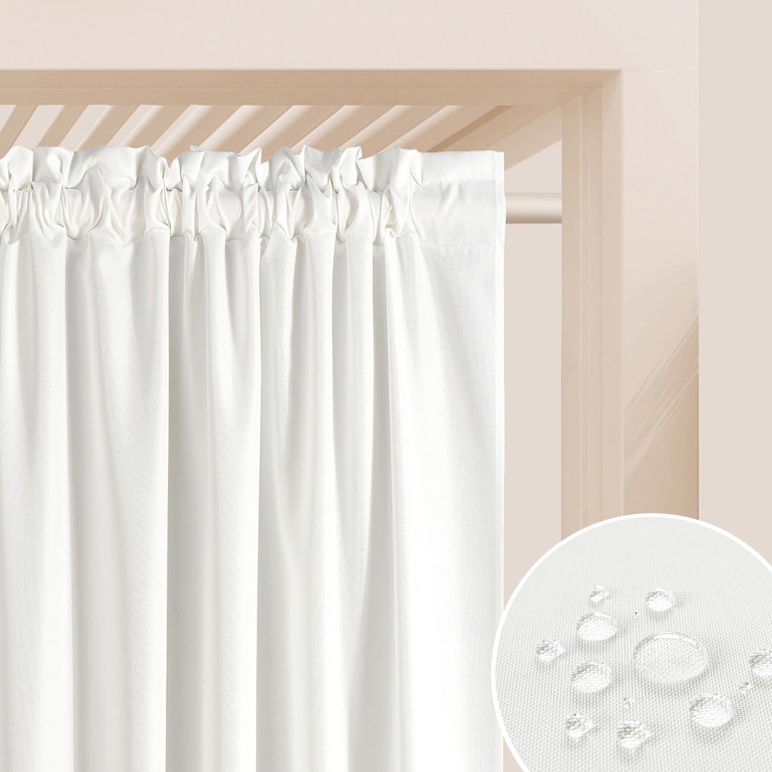 ROOM99 Garden Line - Cortinas para Exteriores con Ojales, 155 x 200 cm de Ancho x 200 cm de Alto, Resistente a la Intemperie, Impermeable, protección Solar, para jardín, Resistente al Viento, Color — view 10