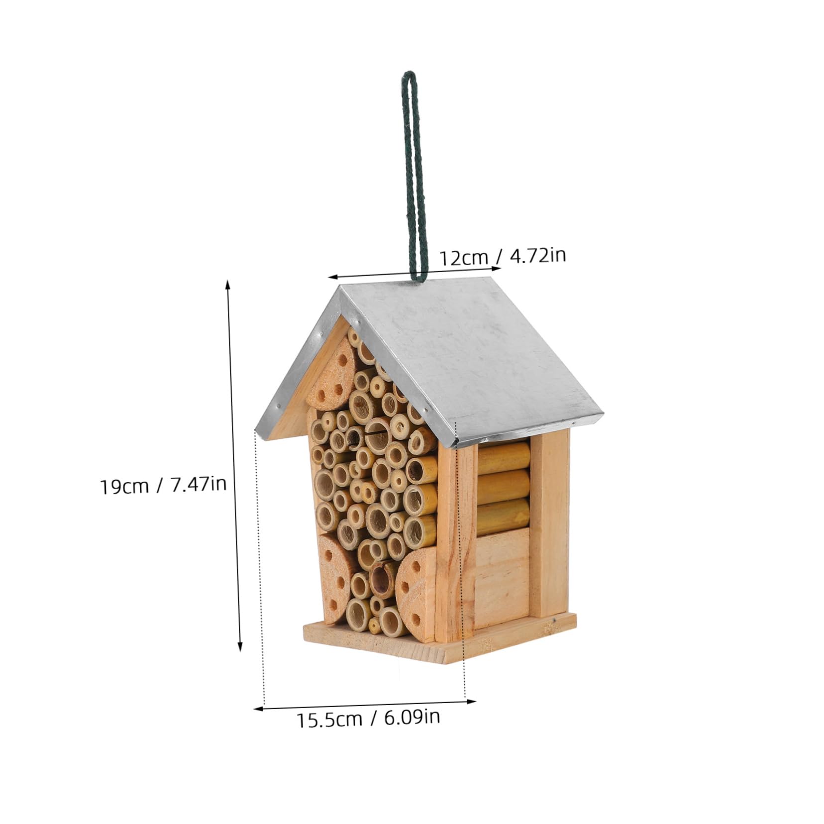 Hängendes Insektenhotel und Eisen für Schmetterlinge und Insekten Wetterfest Dekorativ für Garten