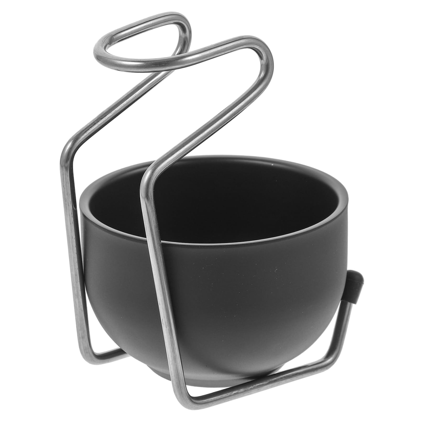 Healeved 1 Set Stainless Steel Bowl for Men Durable Metal Shaving Bowl with Stand Grooming Tool for Mustache Care Easy to Clean for Home Travel Use