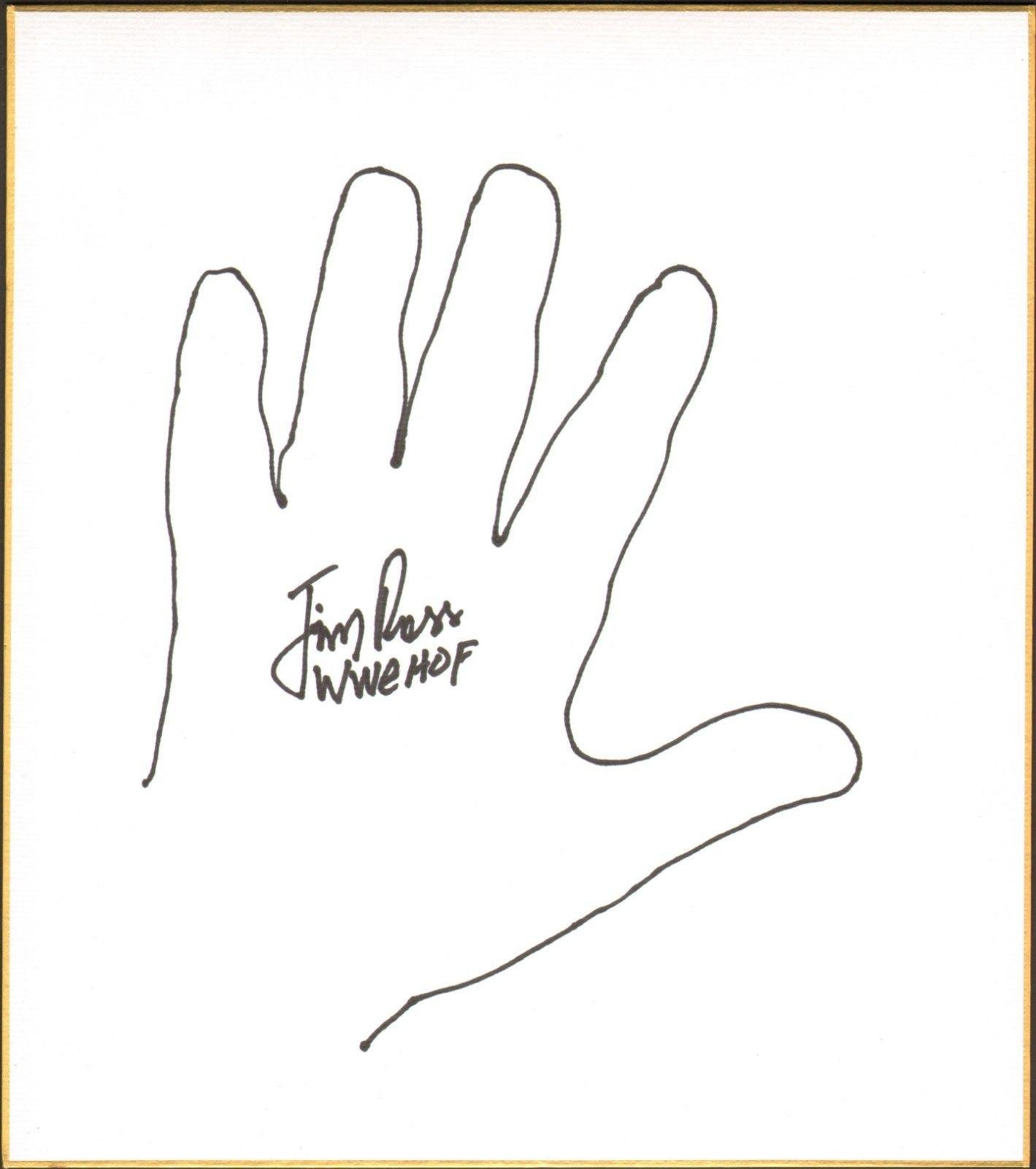 Jim Ross Signed w/Hand Sketch Shikishi Japanese Art Board BAS COA WWE Autograph - Beckett Authentication
