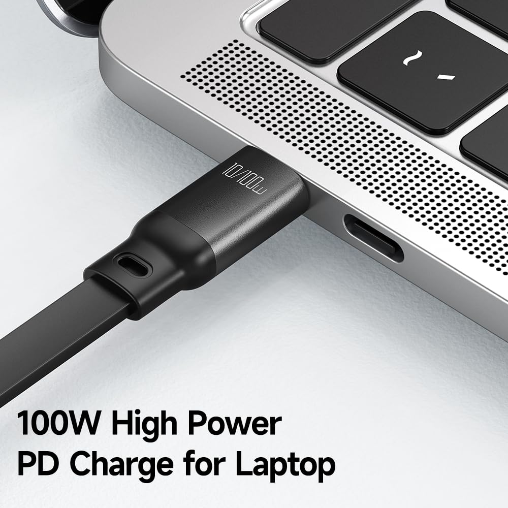 Mcdodo Cavo USB C Magnetico 2 In 1 100W Retrattile 1,5m | Con LED E Treccia In Nylon - 2