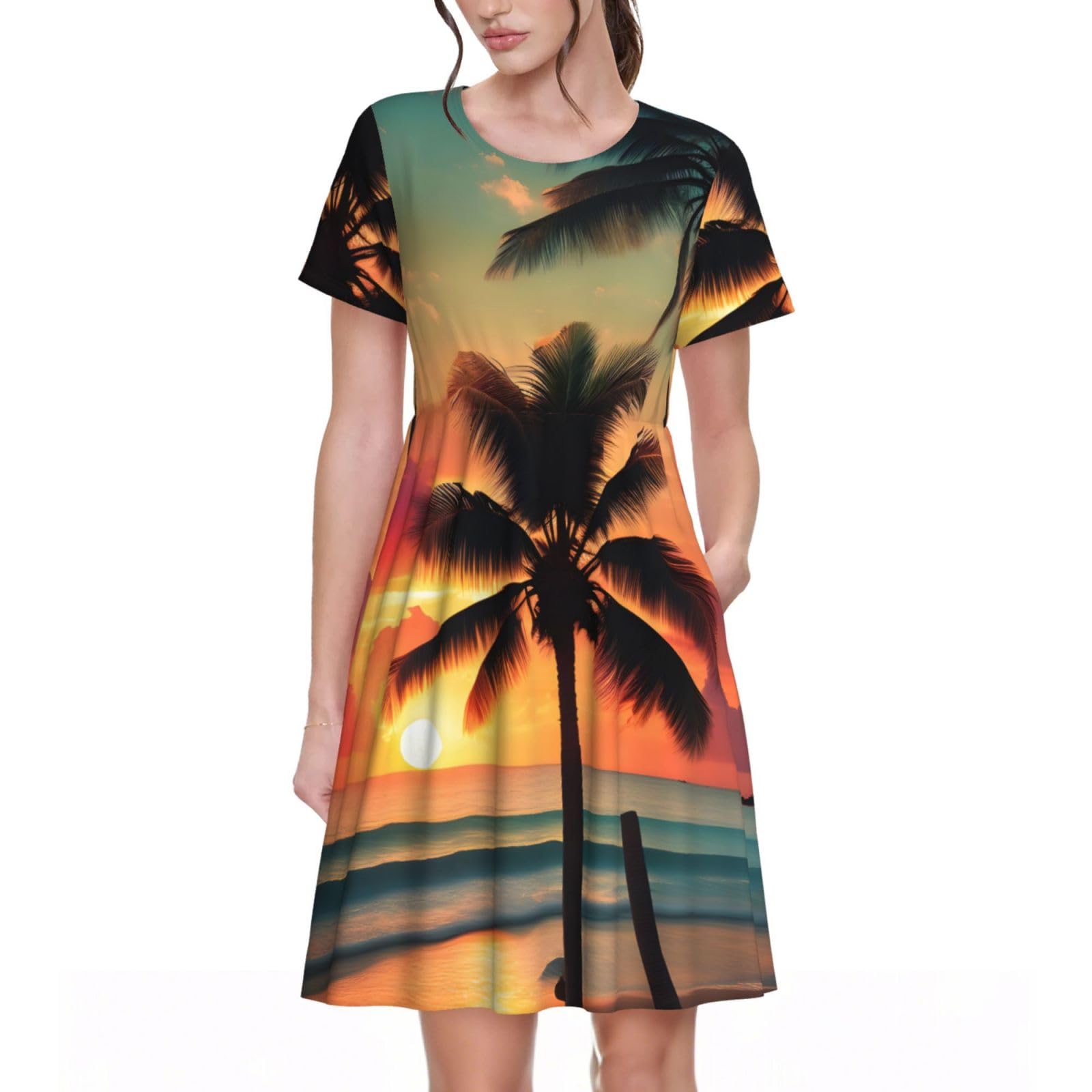 Robe d'été légère style plage tropicale confortable pour le shopping quotidien - 8