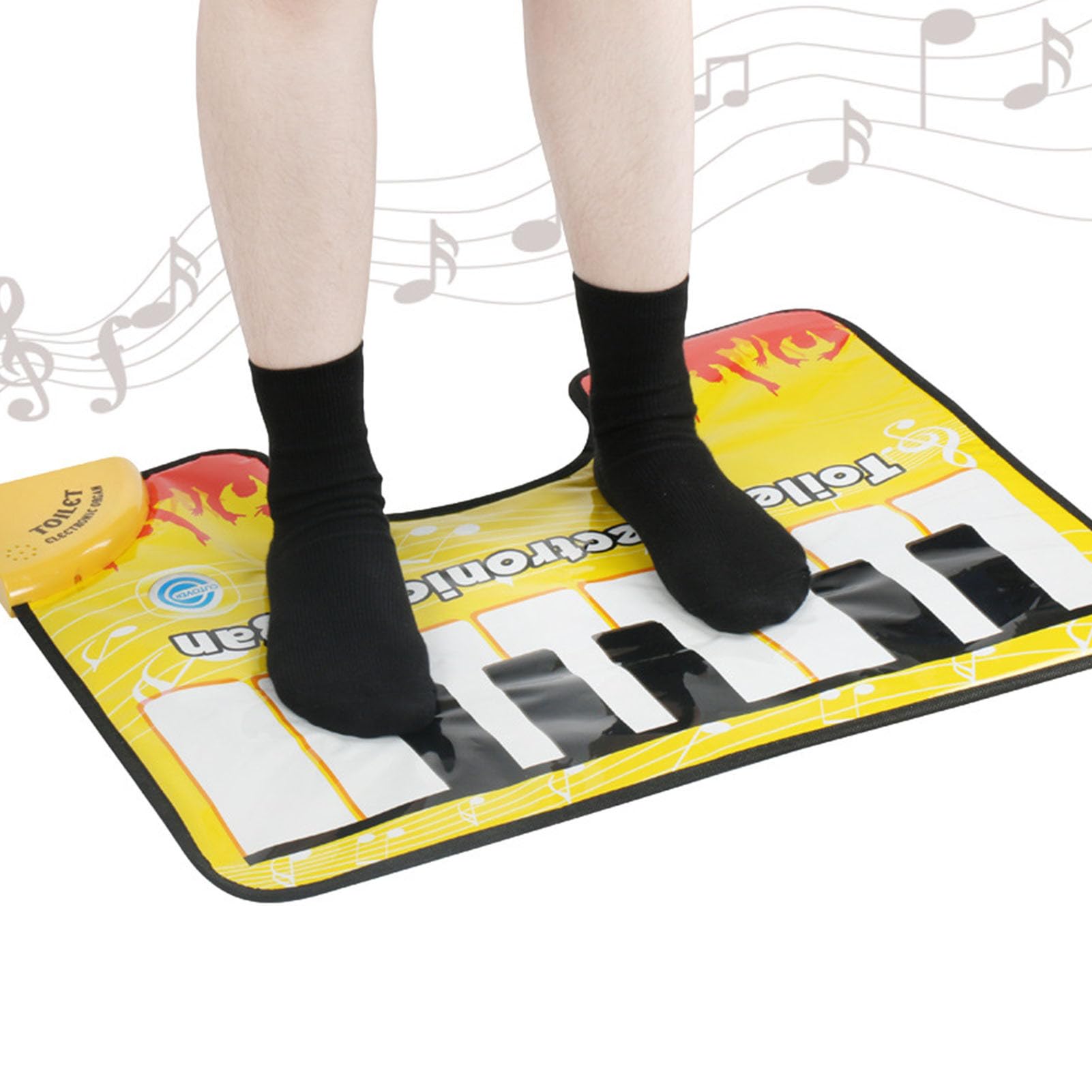 Alfombrilla de Piano para baño, Alfombrilla de Piano para Inodoro,Alfombrilla para Teclado de Piano de Suelo - Alfombra con Sonido de Piano para IR al baño, Alfombra de Piano para IR
