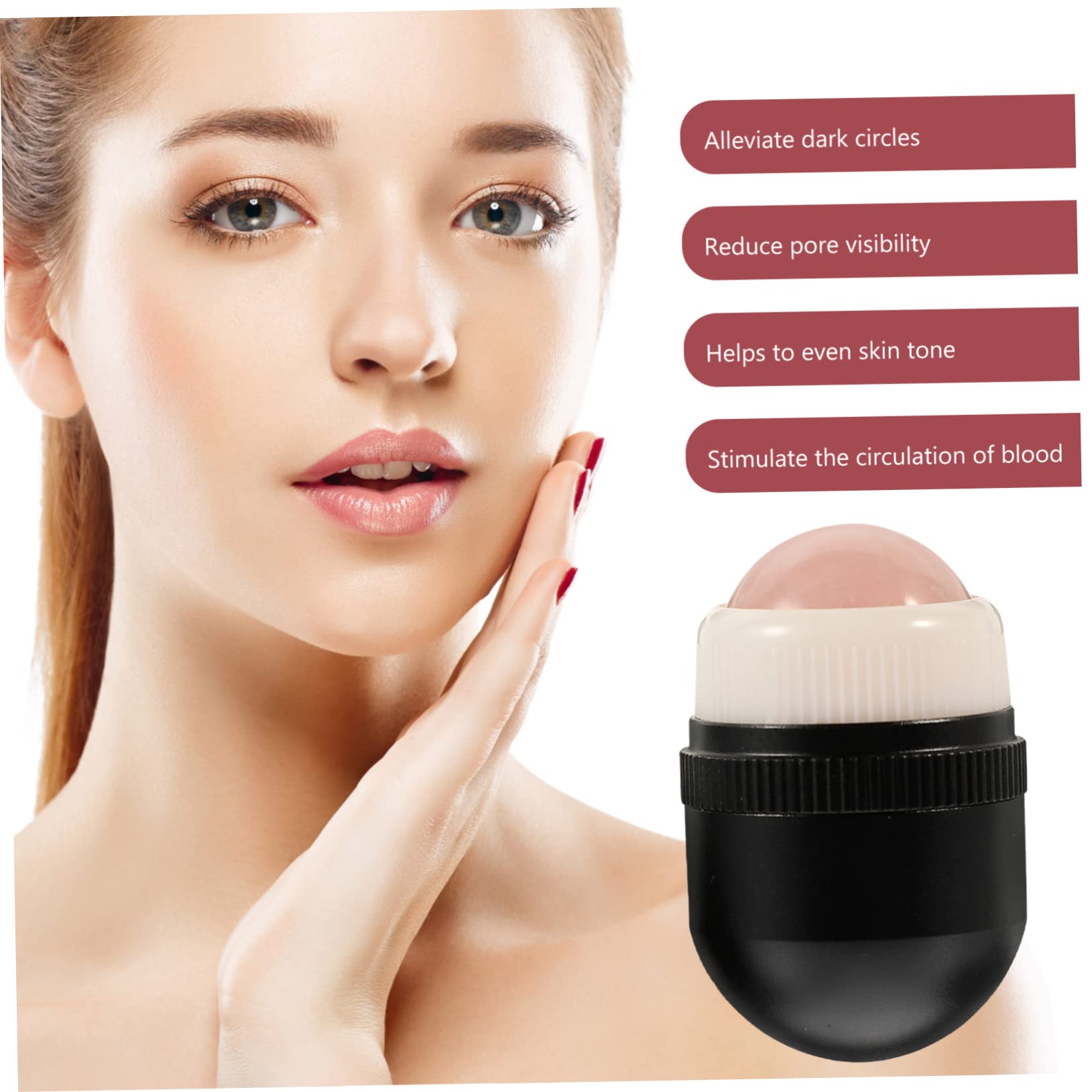 Beaupretty 3 Juegos Bola De Piedra Volcánica Rodillo Facial De Jade Rodillo De Jade Belleza Jade Rodillo De Belleza Para La Cara Rodillo De Ojos De Jade Vanidad Facial Volcanica Masaje