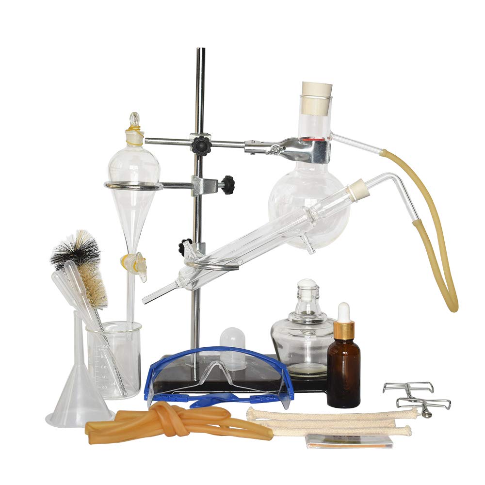 Buy Lab Glassware Kit Glass Distillation Apparatus Essential Oil