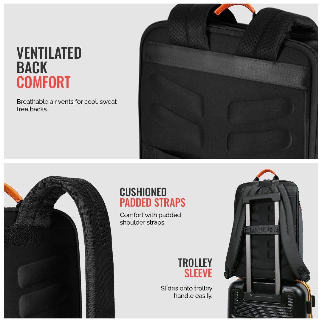 Urban Jungle by Safari Gateway 30L Premium Laptop Backpack for Men and Women | 15.6 Inch Laptop Sleeve | Water Resistant | Office & Travel Bag | Premium Polyester Work Bag | Grey 4