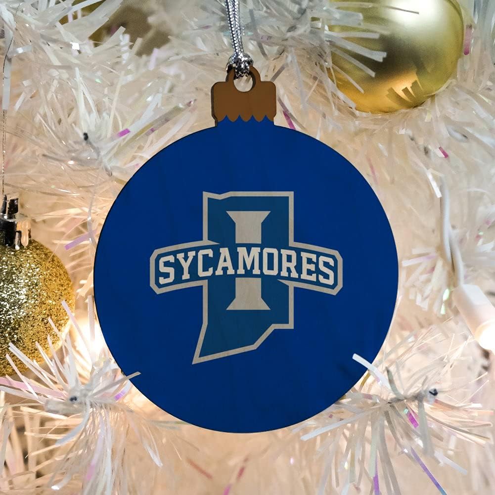 GRAPHICS & MORE Indiana State University Primary Logo Wood Christmas Tree Holiday Ornament - Image 5