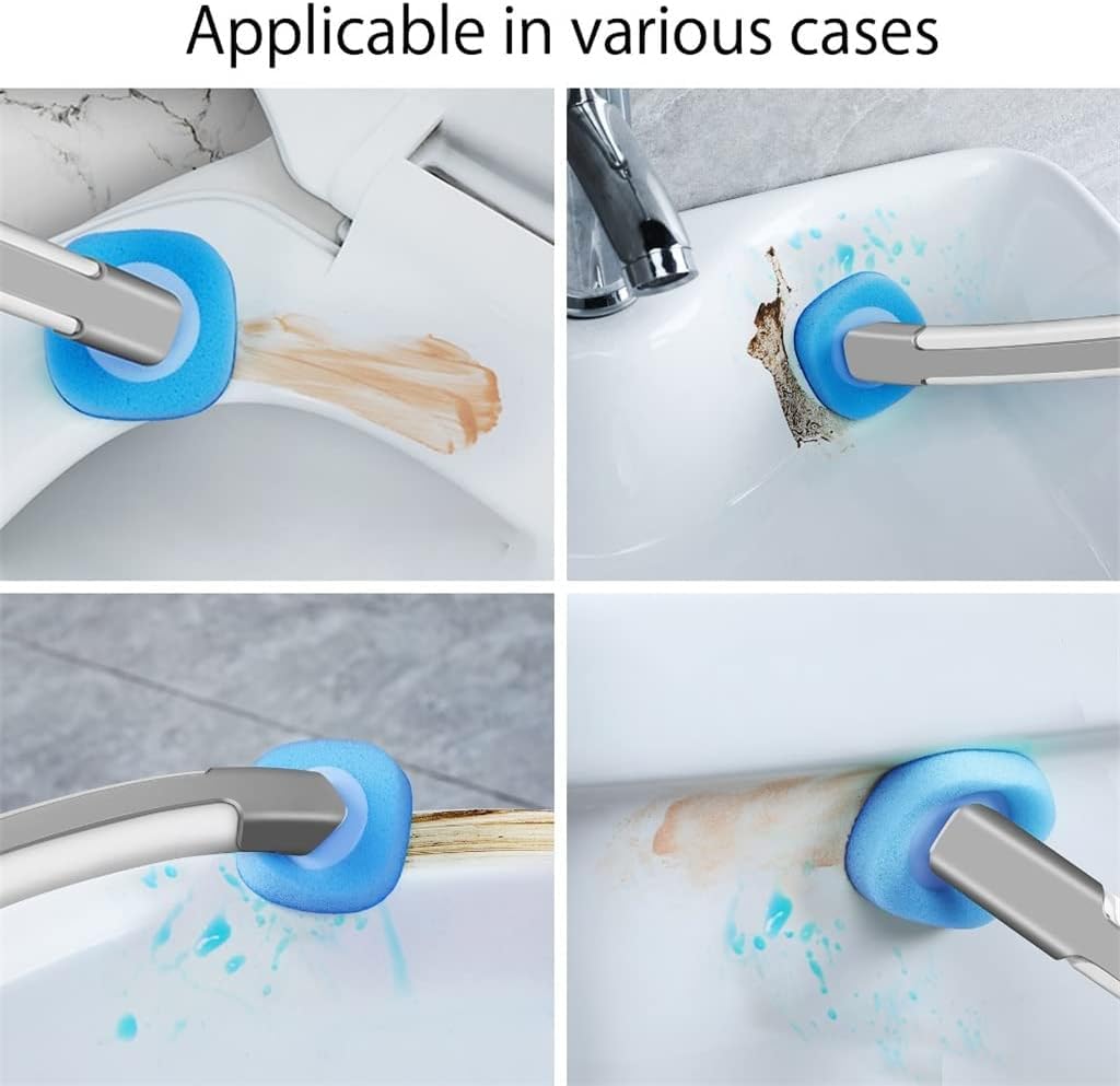 Juego de cepillo de inodoro desechable, incluye 7 recambios de limpieza para una máxima higiene, fácil de usar y eliminación sanitaria, perfecto para baños domésticos y de oficina