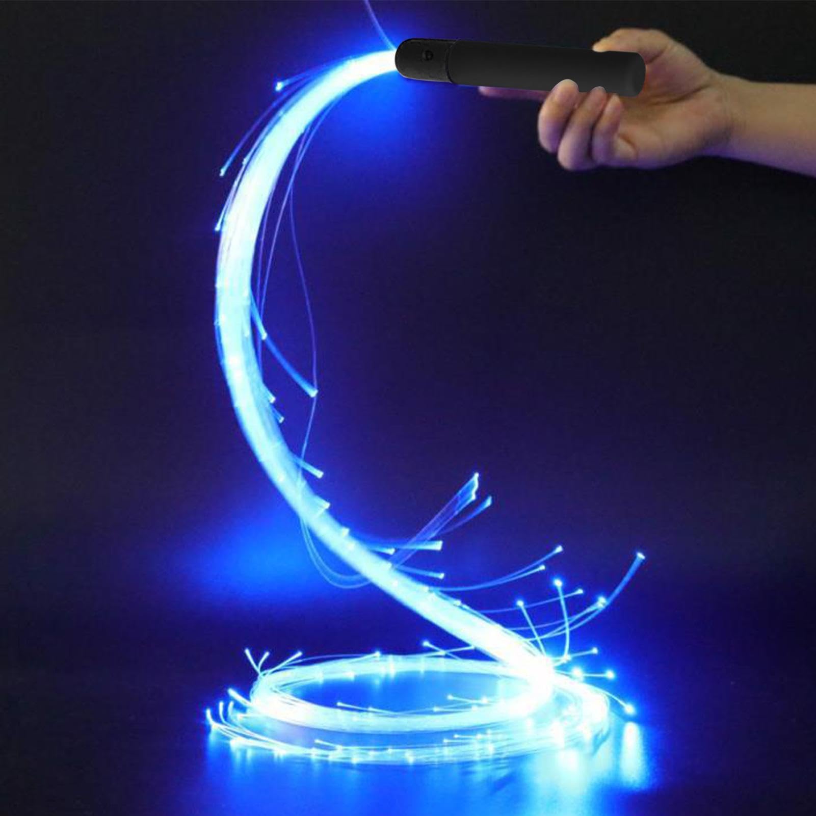 Frusta da ballo a LED | per danza rotanti a 360 gradi | con 4 modalità di illuminazione variabili, fruste ricaricabili a batteria per concerti
