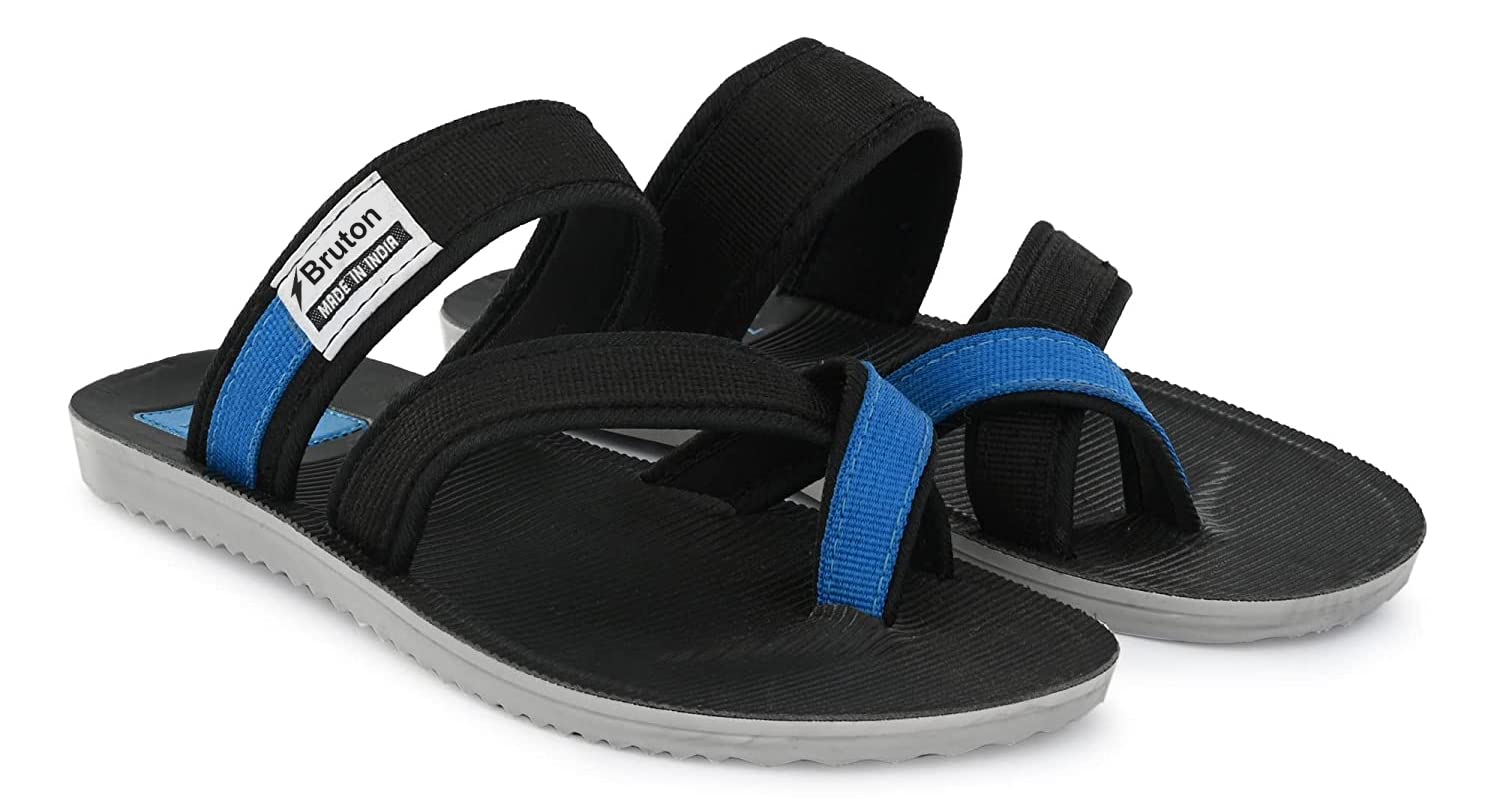 BRUTON Slippers and Flip Flops for Men (Black, Numeric_8) (B0C1VN3XF3) Amazon Price History, Amazon Price Tracker