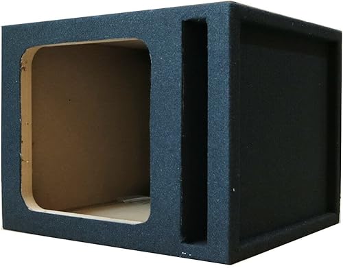 Caja de subwoofer cuadrada ventilada con puerto individual de 12 pulgadas, madera MDF - CA-12PSK - Compatible con subwoofer Kicker L7 L5