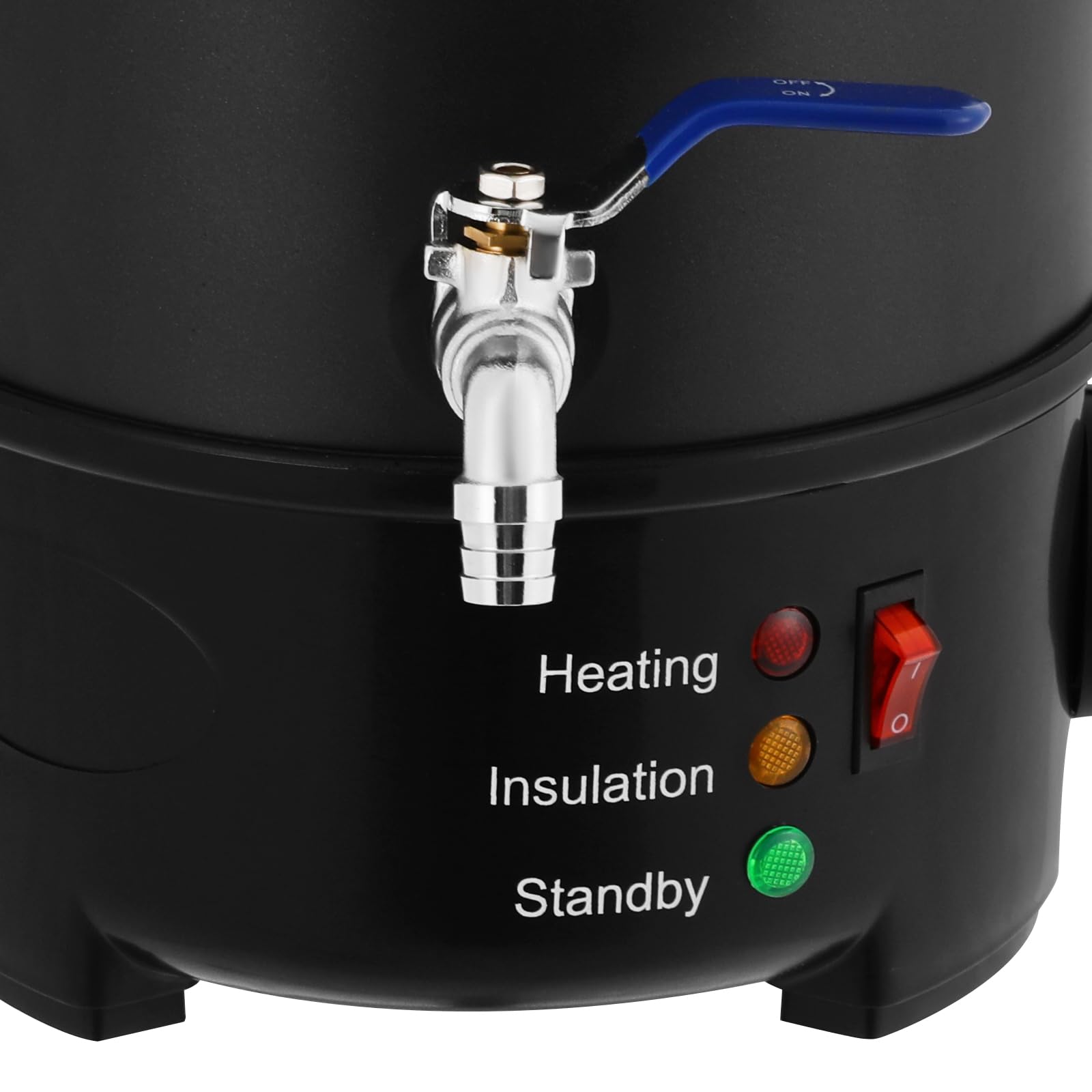 DWIKRYT Crisol eléctrico de cera de 6 l, 220-240 V, acero inoxidable, para hacer velas, 50-100 °C, con cuchara para salones de belleza, empresas artesanales