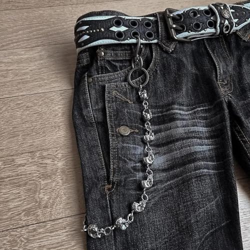 Women's Embroidered Jeans Punk Flared Pants y2k Washed Pants Gothic Heart Full Jeans Hip-hop4