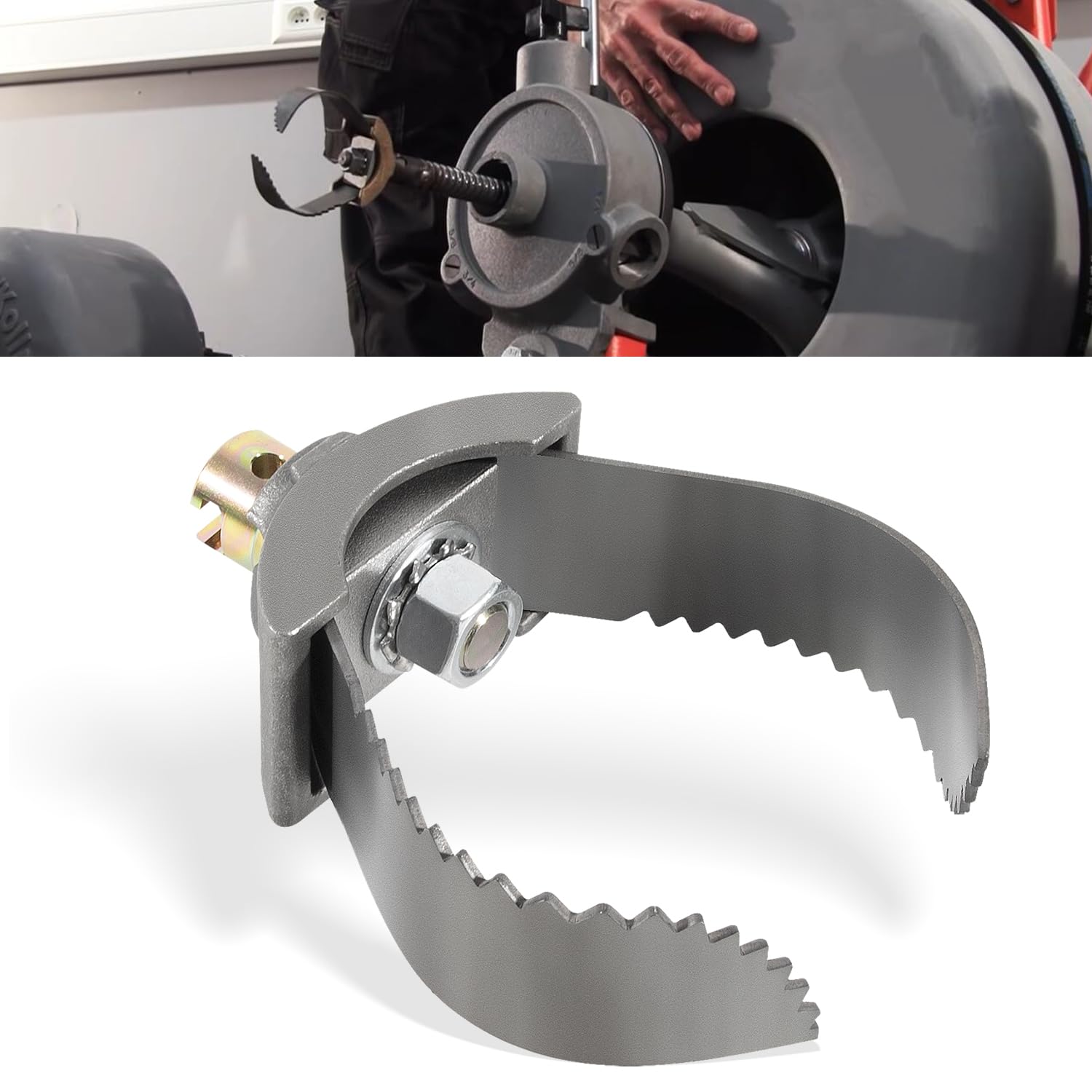 52822 T-232 HD 3" C Cutter Cable Coupling Drain Cleaning Tool Fits 3/8 in drum and 5/8 in sectional cables, for C-4, C-6, C-7, C-9 & all IW cables, for K-400 K-50 K-3800 Drain Cleaning Machines