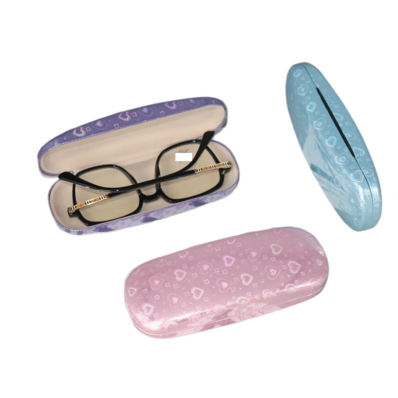 Custodia for occhiali portatile da 2 pezzi for viaggio for donna Per Donna Uomo