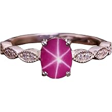 Beautiful Handmade Ruby 6 Ray Star Ring Dainty 925 Sterling Silver Ruby Star Ring Engagement Lindy Star Handmade Rings July Birthstone Jewelry For Womens