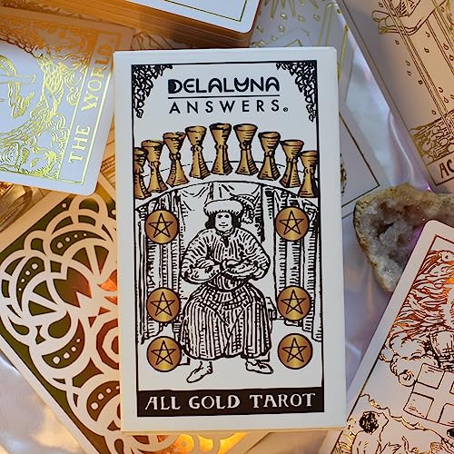 Delaluna Answers All Gold Tarot: 80 Cards Bonus Psychic Deck