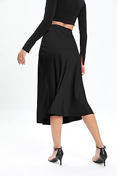 Jhsnjnr Office Wear for Women Midi Satin Skirt Business