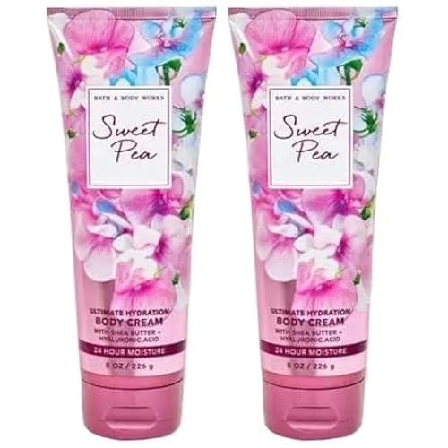 Bath and Body Works Sweet Pea Ultra Shea Crema Corporal Paquete de 2, 8 onzas