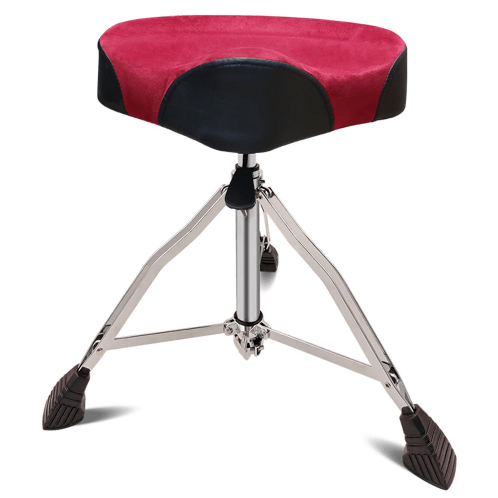 Amagogo Taburete de Batería Ajustable Trono de Batería Asiento de Tambor Silla de Batería Regulable Precisa Estabilidad, Negro, Taburete De Batería Giratorio con Ajuste De Presión De Aire