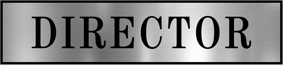 DIRECTOR Sign Board | Self Adhesive Acrylic Door Signage for Office, Hospital, Clinic, College, Store, Hotel, Restaurant, Mall, School, Gym | Engraved Acrylic Sheet (Silver, 12x3 Inch)