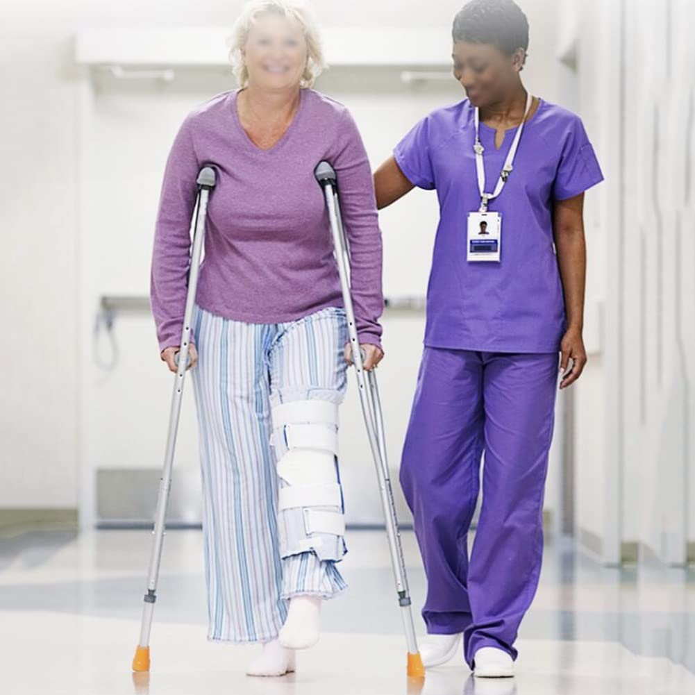 Stampelle per Adulti in Alluminio, Stampelle da Passeggio Mediche con Ascella e Impugnatura, Stampelle Standard Regolabili per Giovani/Adulti/Adulti Alti, 1 Paio (Dimensioni : 112 cm) anniversario