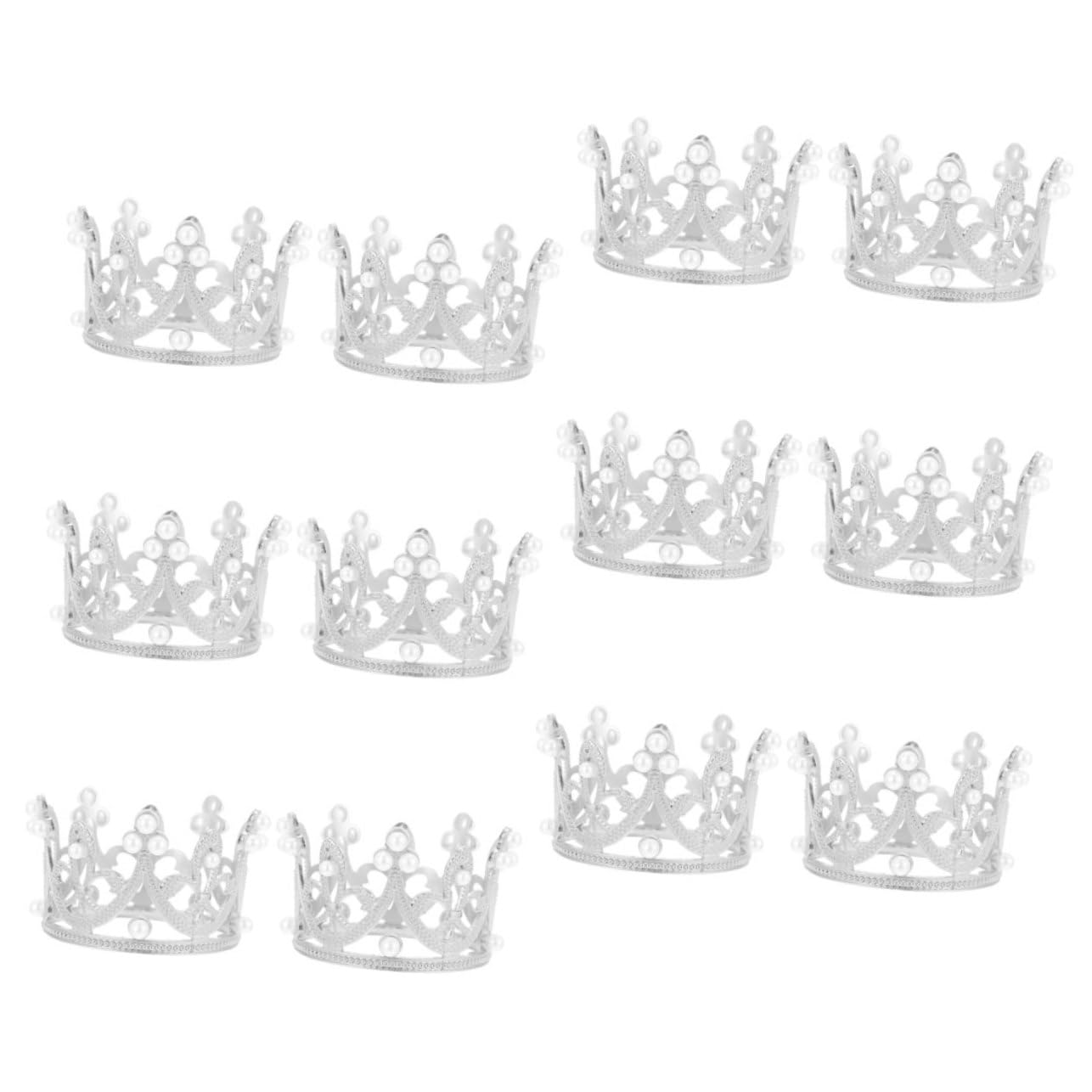 Anelli Portatovagliolo Corona in Lega di Zinco, 12 Pezzi Argento | Tavola Nuziale e Festa di San Valentino, Decorazione Leggera per Tovaglioli, Set Elegante da 12