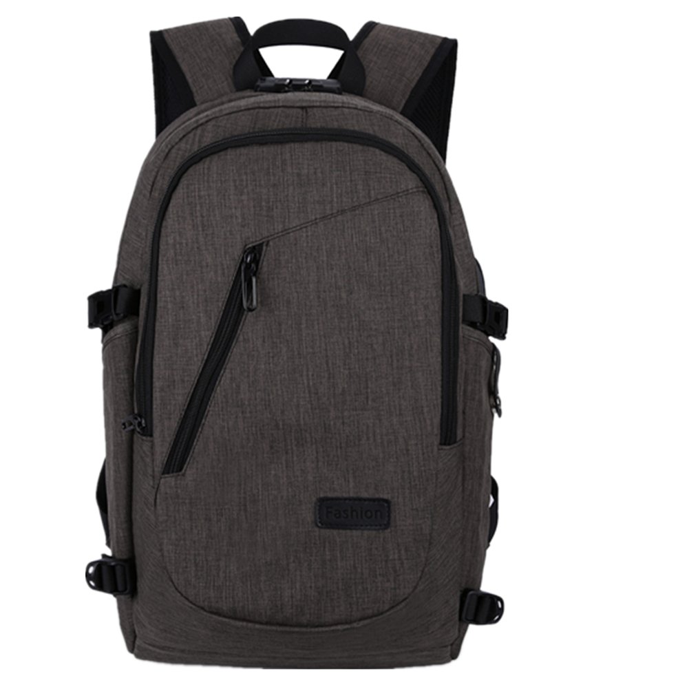 Anti-theft Backpack,35L Oxford Cloth Daily Waterproof Hiking Laptop Daypack Backpack with USB Charging Port and Headphone Interface & Password Lock Rucksack Backpack for Mens,Womens,Students