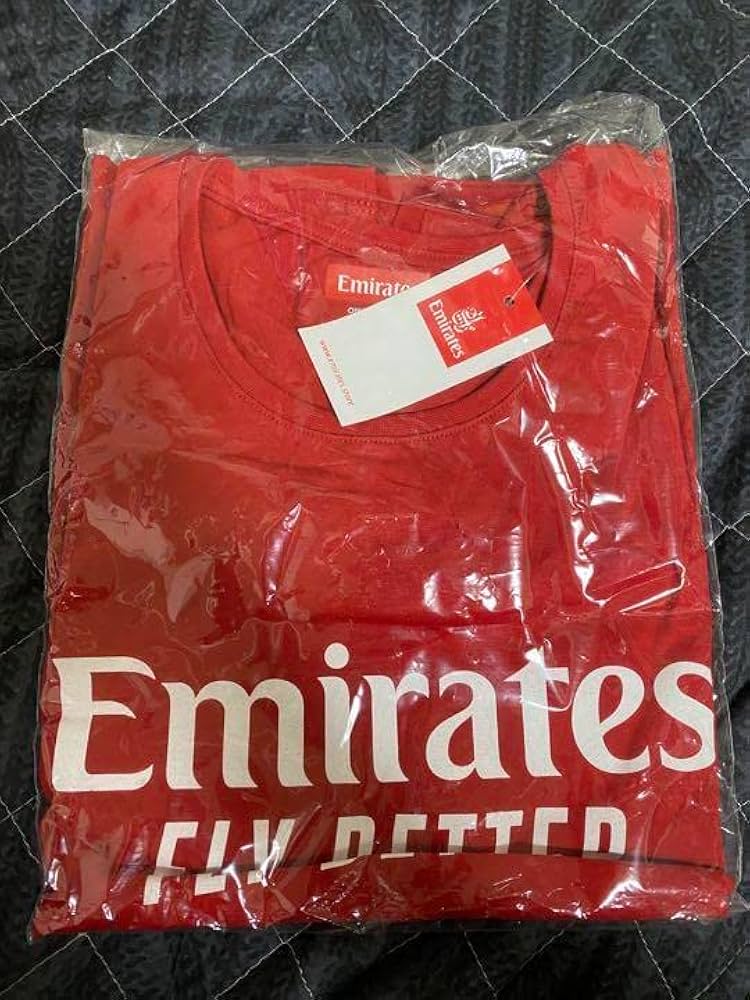 エミレーツ航空 CA着用ロゴ入りレッドTシャツ 2枚セット(M & XLサイズ) Amazon.co.jp: エミレーツ航空 Tシャツ 飛行機 赤 レッド ロン