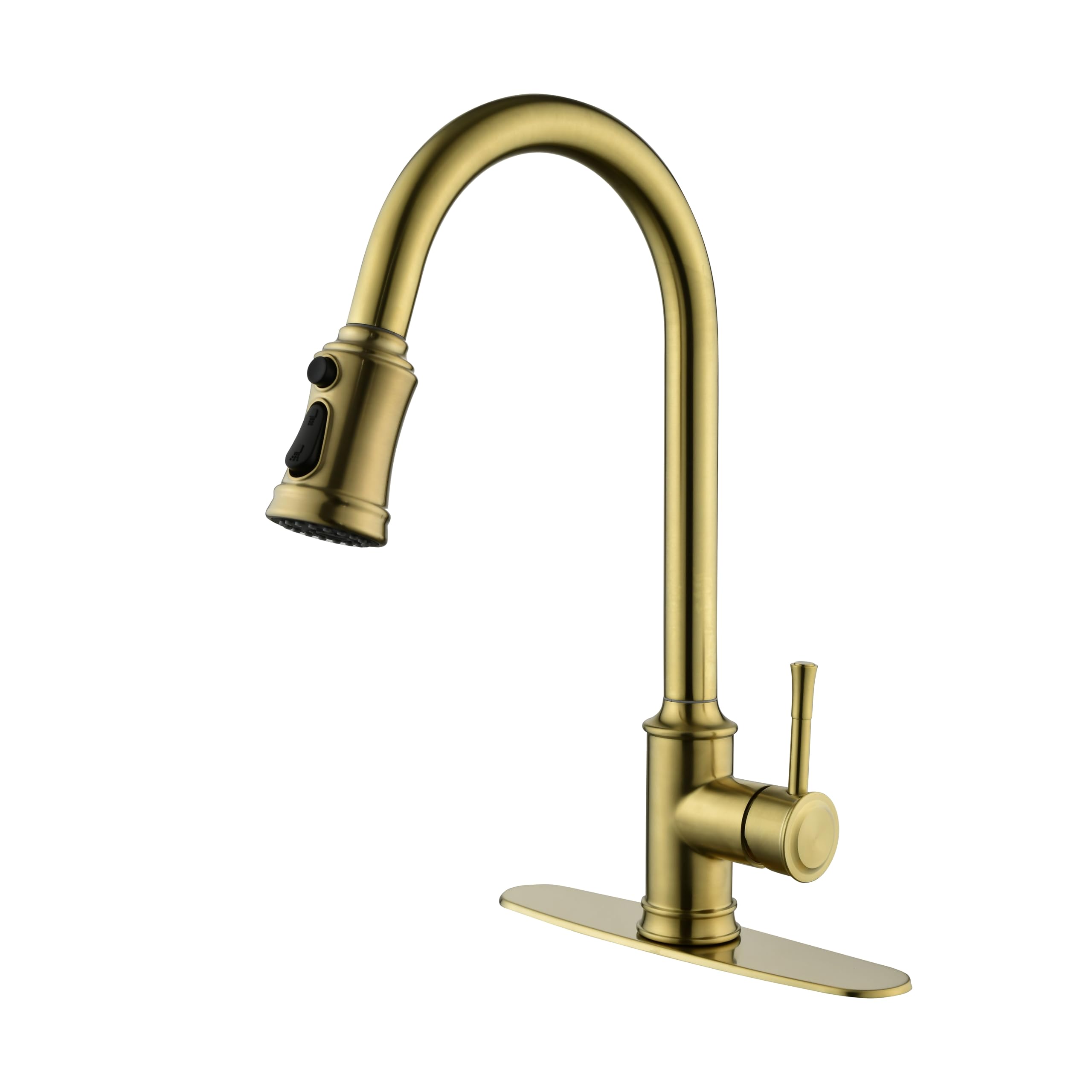 COSZWQDP Enhance Kitchen Functionality with High Arc Pull Out Faucet Stainless Steel Design with Convenient Sprayer