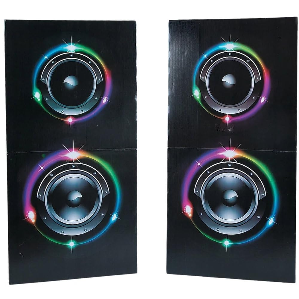 Fun Express Dance Party Speaker Stand Ups for Party - Party Decor - Large Decor - Floor Stand Ups - Party - VBS Vacation Bible School Supplies/Decor -