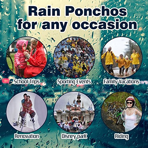 HUABEI 5 Pezzi Bambino Pioggia Poncho con