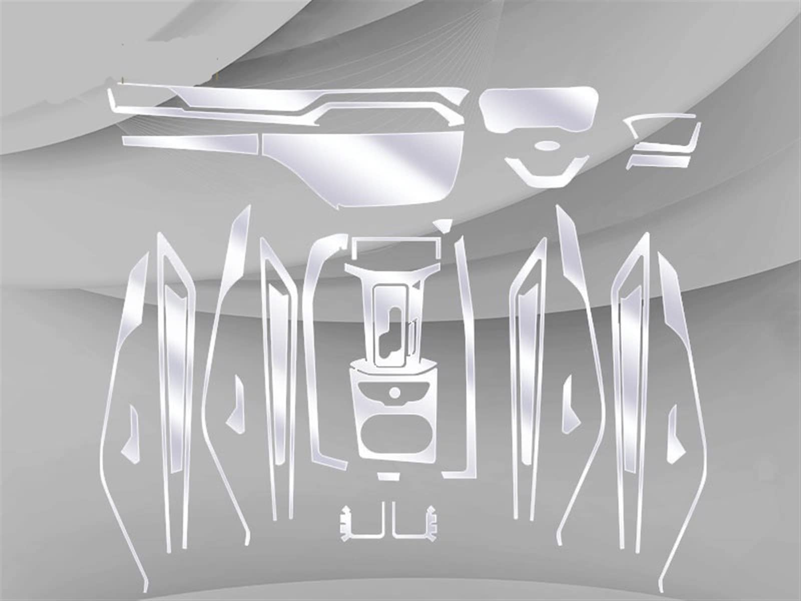 Film de protection en TPU transparent Ford Territory 2019-2021 anti-rayures console