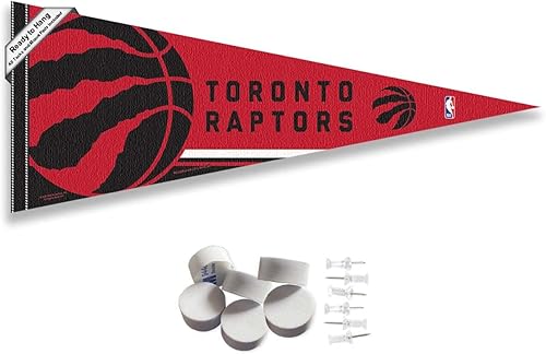 Banderines de Toronto Raptors y soportes de pared para banderines