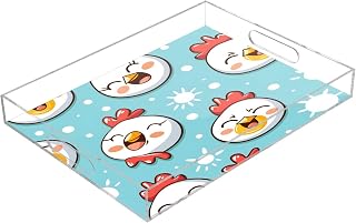 Serving Tray Decorative Trays and Platters Snacks Bowl Candy Dish Chicken Face for Breakfast, Lunch, Dinner, Appetizers Food Tray