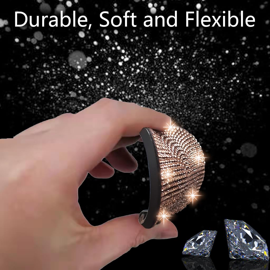 NBTEPEM 2pcs Bling Car Cup Holder Coaster, 2.75 inch Anti-Slip Shockproof Universal Fashion Car Coasters Insert Bling Crystal Rhinestone Automotive Interior Accessories for Women (2 pcs, Champagne)