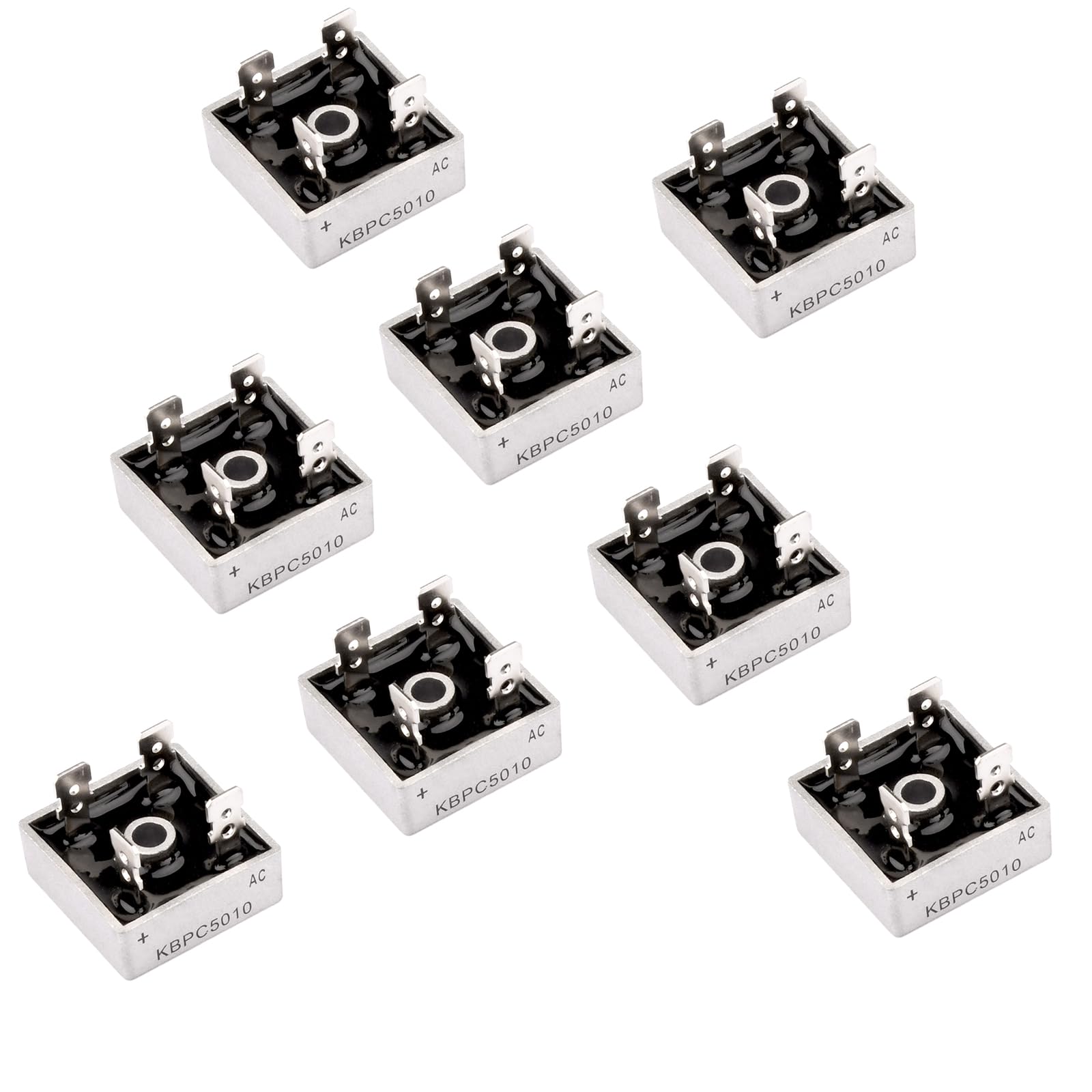 8Pcs KBPC5010 Bridge Rectifier Diode 1000V 50A AC to DC Electronic Silicon Diode(Commutators)