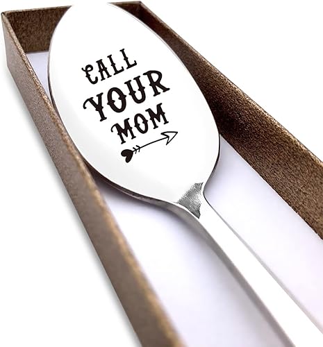 Miniatura 3 de Cuchara con texto en inglés "Call Your Mom", regalo divertido para mamá, madre, helado, té, café, cereales, cuchara para amantes de los cereales, el