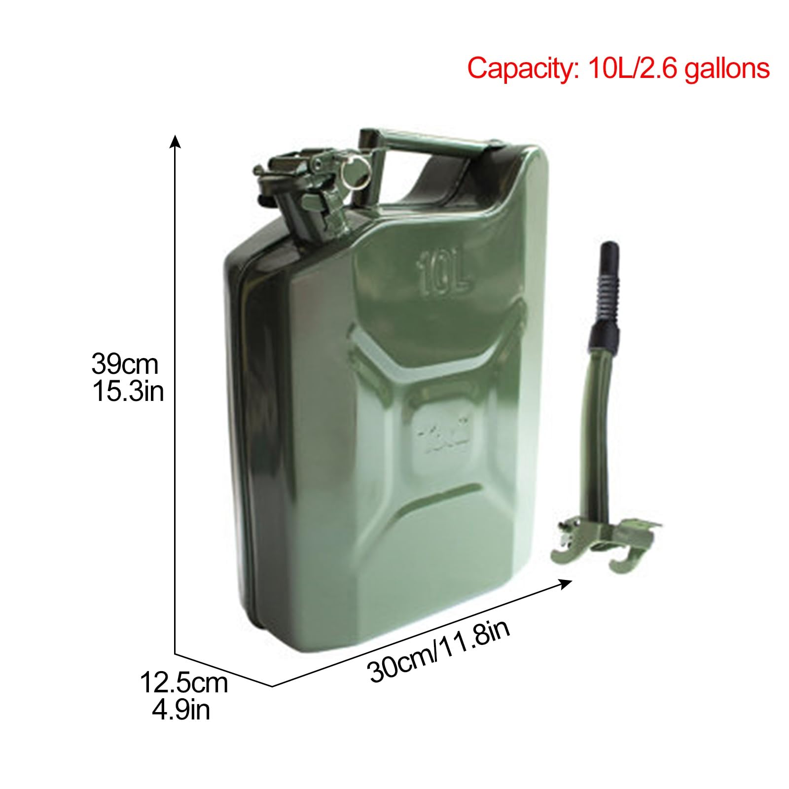 Amazon.co.jp: 防漏れ 金属製ジェリカン 5L/10L/20L フレキシブル注ぎ