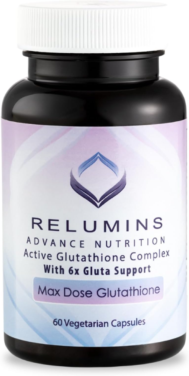 Relumins Advance White Active Glutathione Complex - Max Dose 900mg Glutathione with 6X Boosters, ALA & NAC - Summer Glow Wellness Anti-Aging Skin Supplement - 60 Caps x 3 Bottles