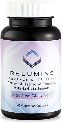 Miniatura 8 de Relumins Advance White Active Glutathione Complex  Dosis máxima de 900 mg de glutatión con 6 potenciadores, ALA y NAC  Suplemento iluminador de la