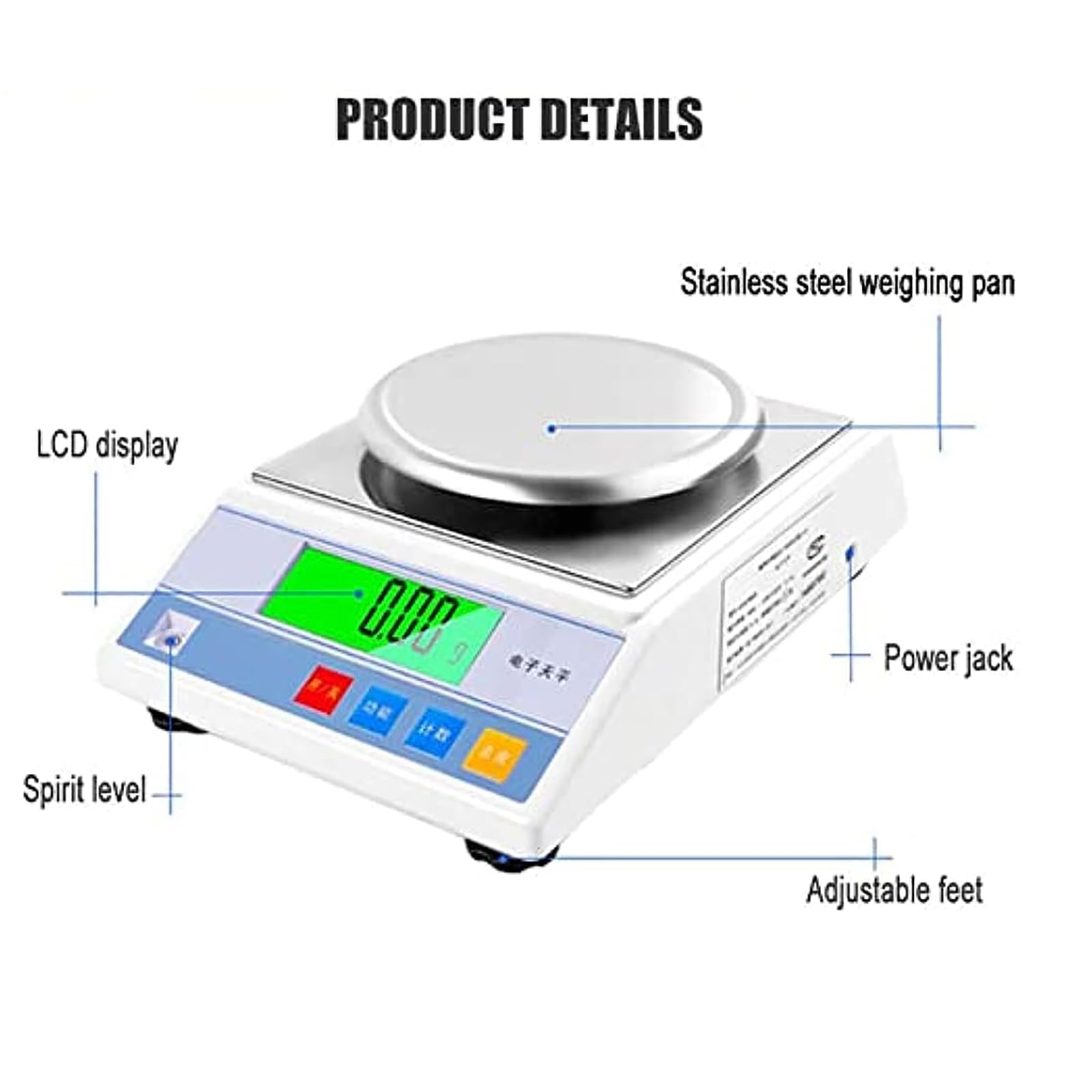 Hochpräzise Laborwaage mit Windschutz und integrierter Wasserwaage, 300 g/600 g/1 kg/2 kg (optional), Genauigkeit 0,01 g, 13 Einheitenumrechnungsmöglichkeiten, zum Kochen, Backen und für Schmuckherst