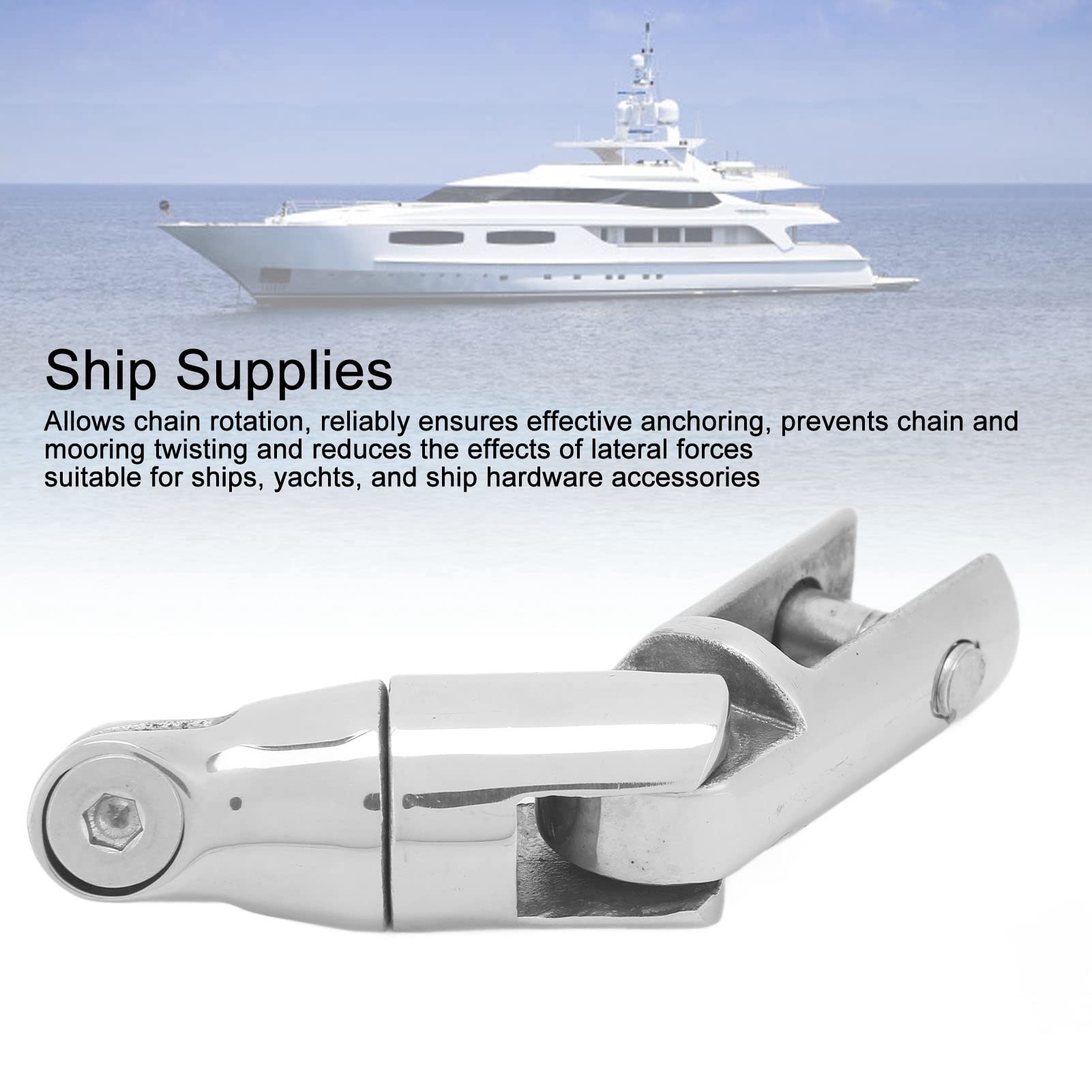 Marine-Anker-Drehgelenk-Verbindungsstück, Bootsanker-Kettendrehgelenk, Edelstahl-Ankerdrehgelenk, Bootsanker-Seildrehgelenk, Bootsanker-Drehschäkel Für Schiffe, Boote