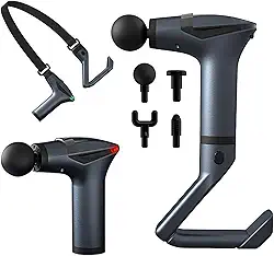 Massageador 3 em 1 Formato de Carro Esportivo de 12 Velocidades, Torque de 8 kg, Alça de Massagem Muscular Profunda de 6 mm + Cinto, Dois Acessórios para Massagear Facilmente a Cintura, As Costas e as Pernas, Pistola Massageadora Portátil para Atletas para Aliviar a Dor