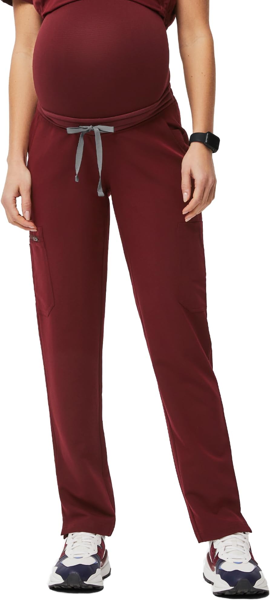 FIGS YOLA Skinny Maternity Scrub Pants for Women — Straight Leg, 7 Pockets, 4-Way Stretch, Anti-Wrinkle Women Scrub Bottoms