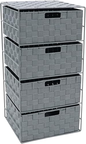 Miniatura 3 de JVL Torre de almacenamiento de nailon ancho con 4 cajones Vichy