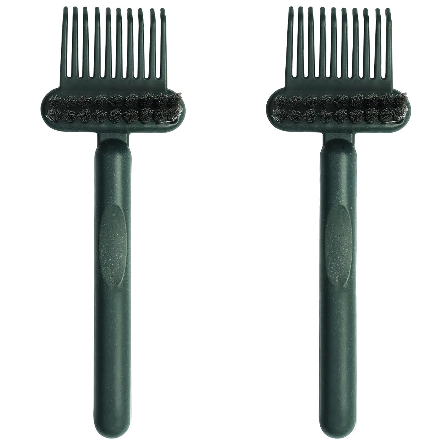 2 Pcs Hair Brush Cleaner Tool, 2-in-1 Hairbrush Cleaner for Removing Hair, Portable Brush Cleaning Tool for Home, Salon & Travel (Green)